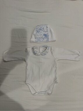 Dior Baby One-Piece with Matching Hat